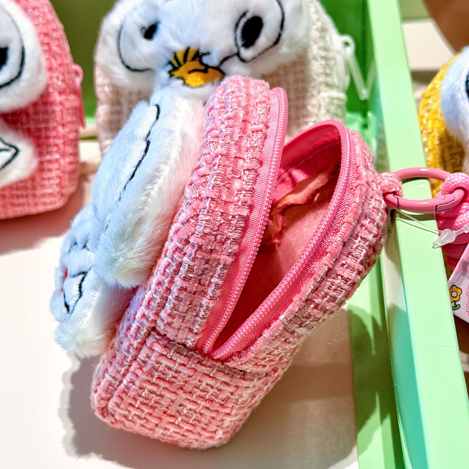 Bolsa de cambio de peluche de dibujos animados animados perros algodón bolsas de auriculares bolsas de tarjetas lindas bolsas de cremallera estudiantes productos creativos