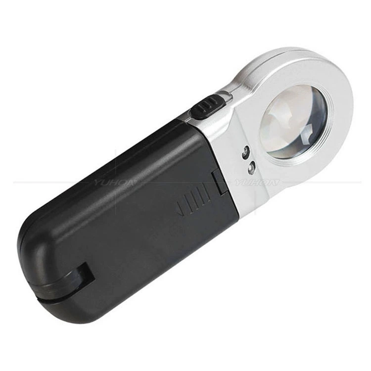 16-кратный светодиодный портативный складной кронштейн Настольный Мощный увеличительное стекло для чтения идентификация коллекции антикварных украшений