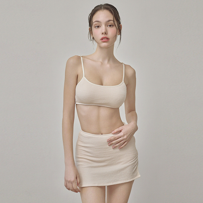 New split swimsuit sexy hot bikini strap design pure desire small chest gathered cross-border a generation of hair
