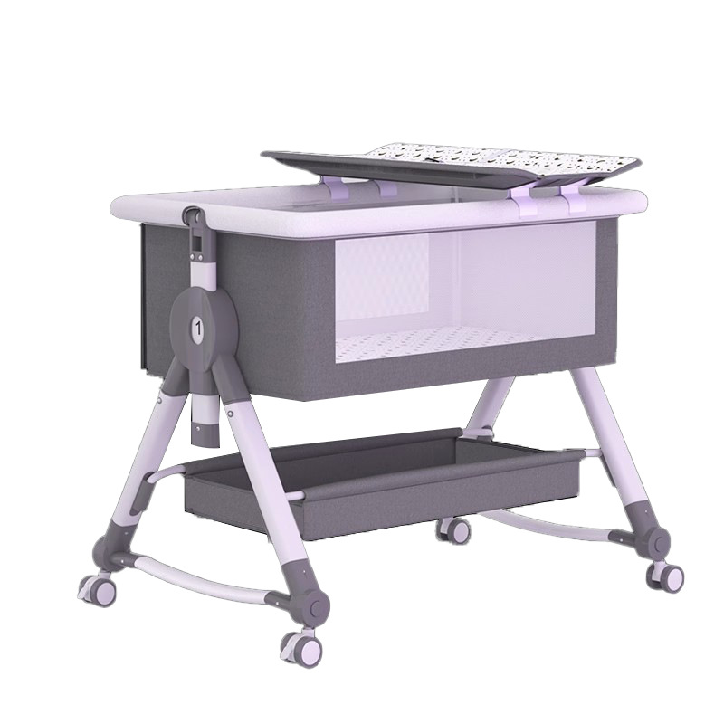 Cama para bebés de asiento plegable empalmado cama grande multifuncional portátil extraíble cama para bebés cuna cama