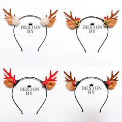 聖誕鹿角頭飾發卡發箍森系仙女網紅超仙拍照寫真髮飾女小鹿發卡女