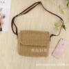 Retro purse, small bag strap one shoulder, beach straw shoulder bag for leisure