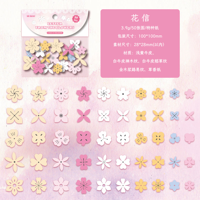 Material en relieve de papel especial de Mu Ran, una página de la serie sin dormir, collage de elementos pequeños, papel de material decorativo de base de cuenta manual