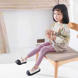 女童坑条连裤袜春秋款多色弹力打底袜儿童百搭洋气舞蹈袜童装袜子