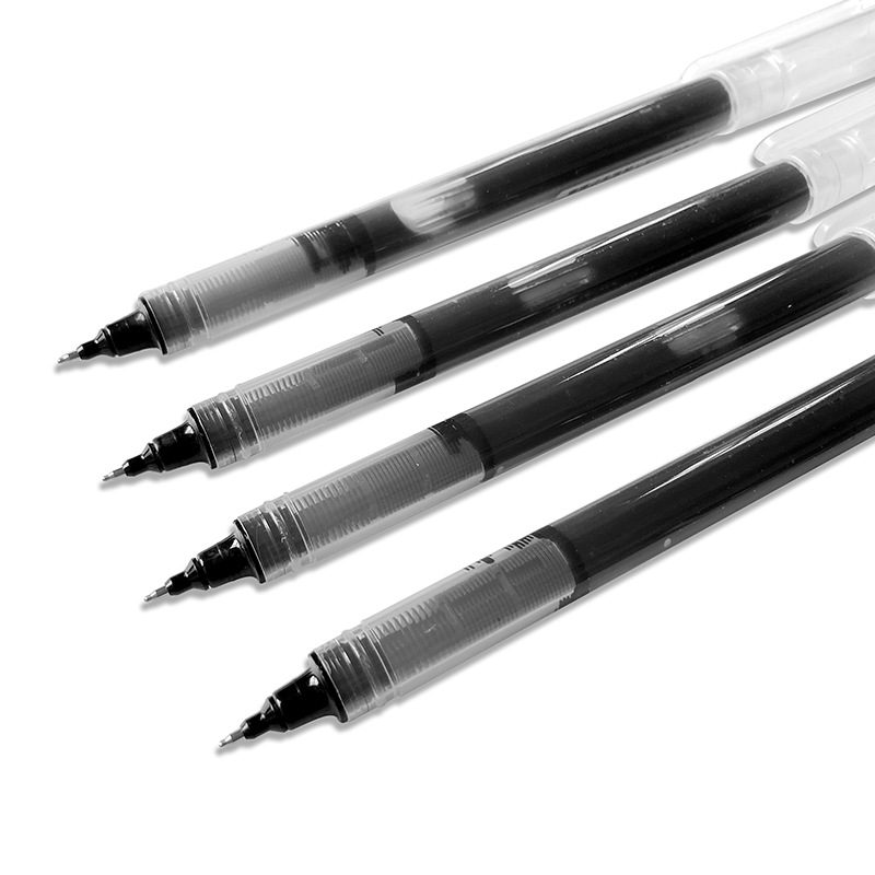 (2개) 학생 문구 속건성 대용량 수성 카본 사인펜 스트레이트 리퀴드 0.5MM 바늘 볼펜 도매