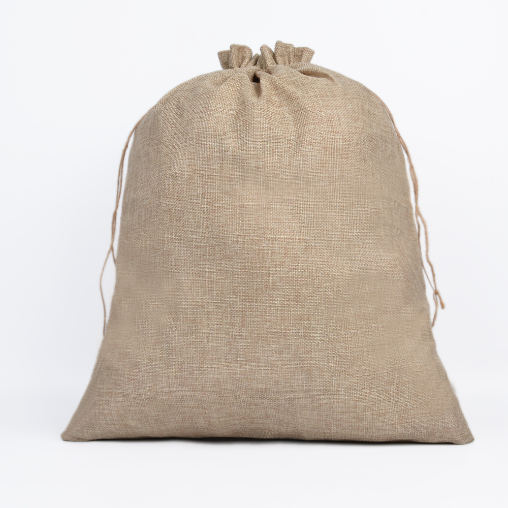 Bolsa de lino con cordón peine café jabón joyería artesanal caja de regalo bolsa de lino de imitación caramelo de navidad bolsa de lino con cordón image 18