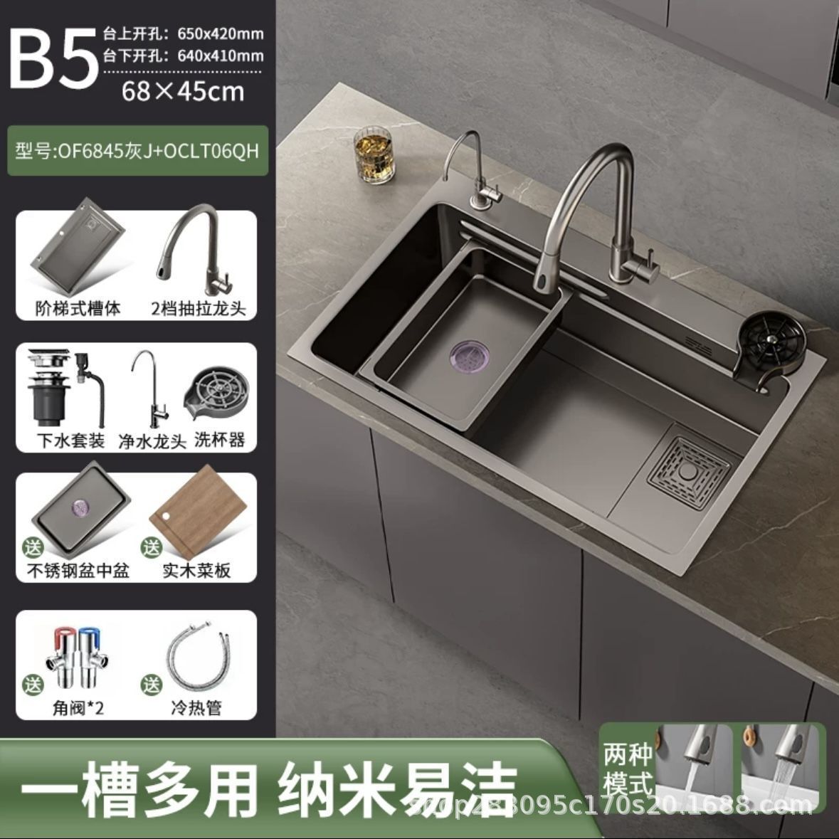 Acero inoxidable al por mayor fregadero de cocina gran tanque único engrosado a mano nano antiincrustante lavabo de cocina doméstica lavabo de platos