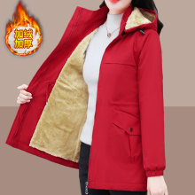 跨境加绒加厚保暖棉衣棉服女中长款2025新款特姆一件代发棉袄批发