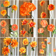 26年新款橘色系婚庆装饰造景仿真花 酒店门头摄影棚拍照打卡假花