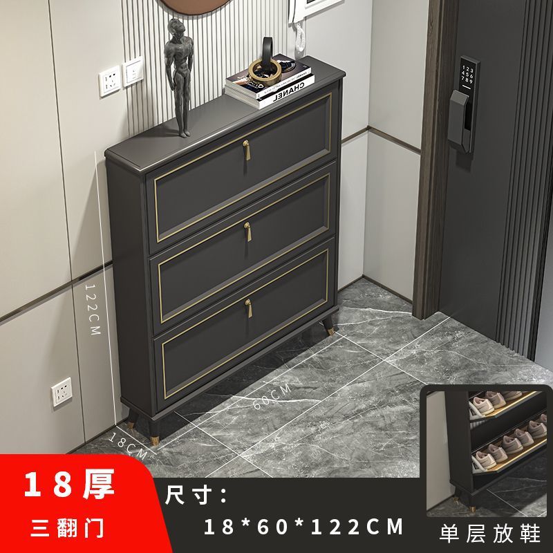Nuevo modelo 2026, zapatero ultrafino de estilo lujoso y popular con tapa abatible para la entrada del hogar, tendencia en TikTok.