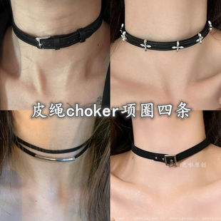 Texture Sense Belt Buckle Choker Collar High-grade All-match Neck Chain Clavicle Necklace Women's 2025 New Elegant Fashion