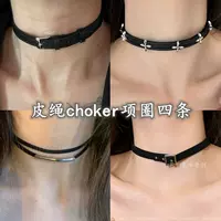 Чувство текстуры ремня пряжка choker ошейник высокого уровня дикий шейный цепочка ключица ожерелье женский 2025 новый темперамент моды