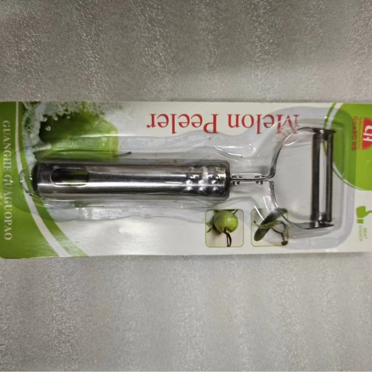 Peeling knife - round bead stainless steel - suction card installation