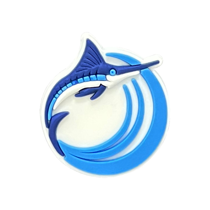 Nueva lindo animal marino agujero de dibujos animados Zapatos de flores zapatos hebilla de goma suave DIY sandalias de verano accesorios de la joyería