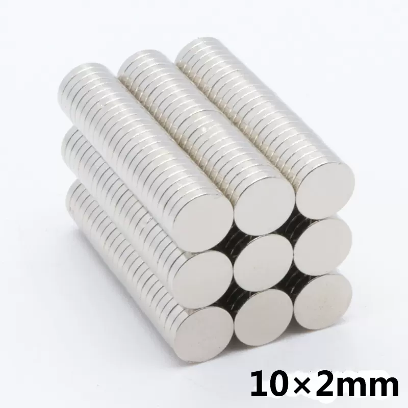 厂家直供 强磁铁片 10*2 圆形磁铁 强磁 吸铁石 稀土永磁强力磁铁