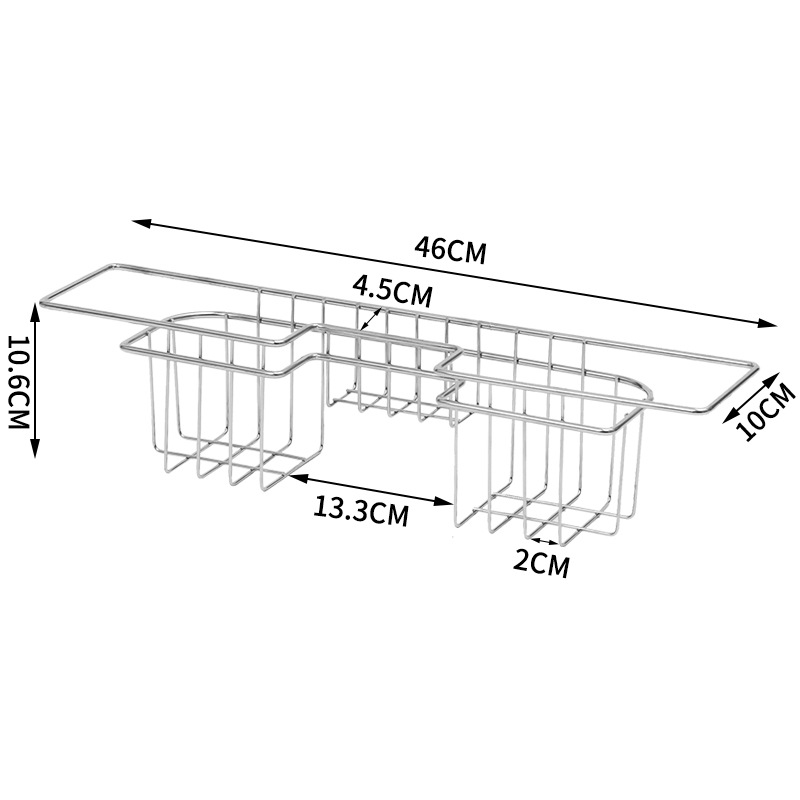 Ou runzhe fregadero de acero inoxidable estante de drenaje fregadero de la cocina cesta de drenaje de almacenamiento multifuncional tazón de almacenamiento plato estante de filtro de agua
