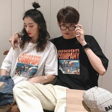 chic日系创意卡通短袖T恤女2023年春夏新款宽松印花半袖上衣ins