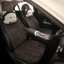 新款冬季毛绒汽车坐垫 卡通小猫秋冬季座椅垫 座垫批发一件代发