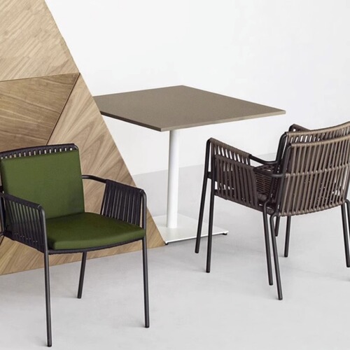 Outdoor balcony courtyard garden dining chairs rattan chairs outdoor layout inn open-air table chairs café bar outdoor