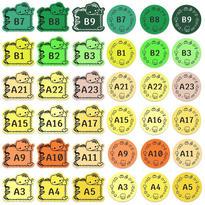 Cute Cartoon Cat and Kitten Color Code Stickers 221 Colors Cat-Shaped Mard Fusion Bean Adhesive Color Card Cute Cartoon Cat and Kitten Color Code Stickers 221 Colors Cat-Shaped Mard Fusion Bean Adhesive Color Card