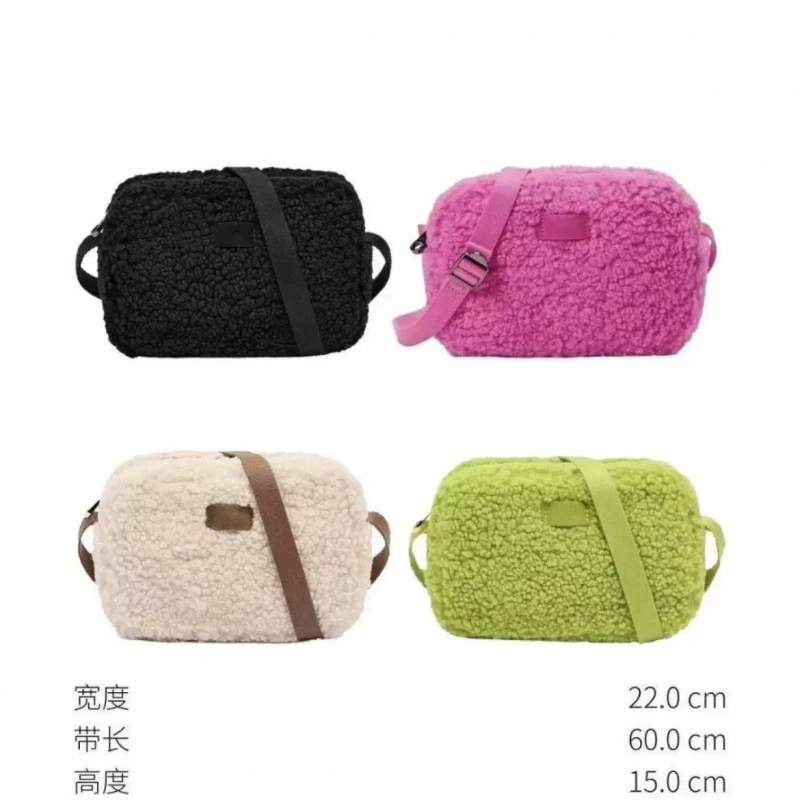 Осенняя и зимняя овечья шерсть маленькая квадратная сумка новая женская сумка плюшевая сумка