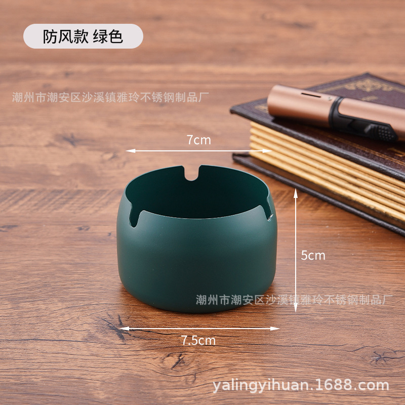 Cenicero de acero inoxidable dorado grueso, resistente y elegante, ideal para bar o cafetería, venta directa de fábrica