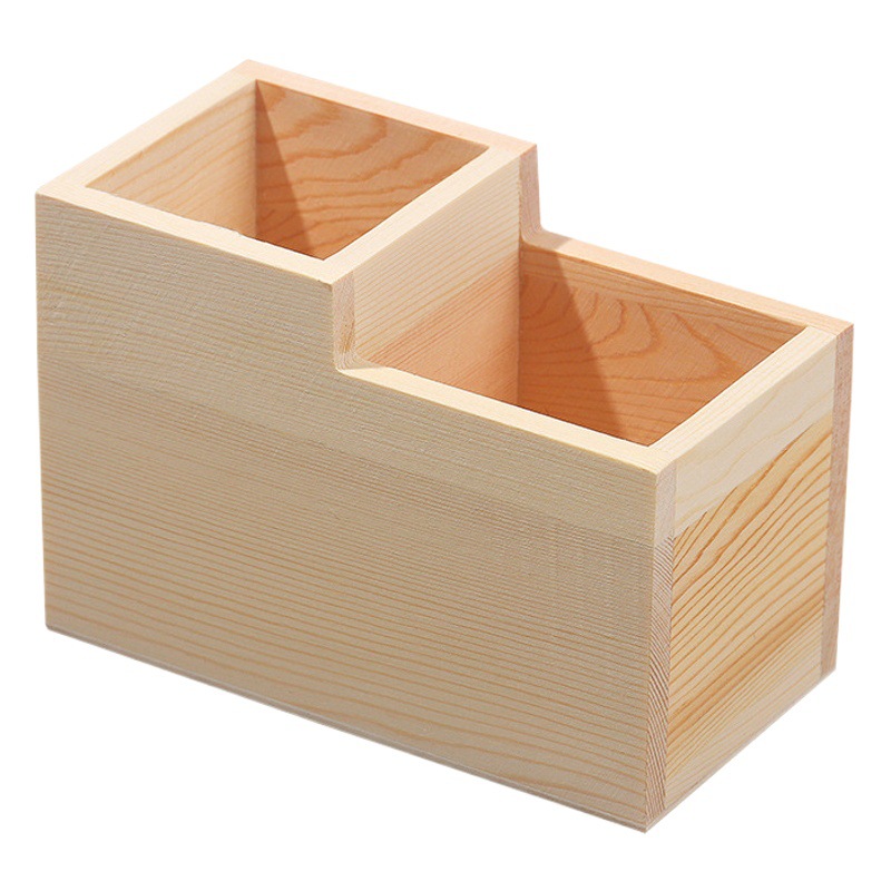 Sol rojo neto Registro de uñas caja de almacenamiento cabeza de molienda polvo cepillo pintura pluma frote tira de almacenamiento de madera herramientas prácticas