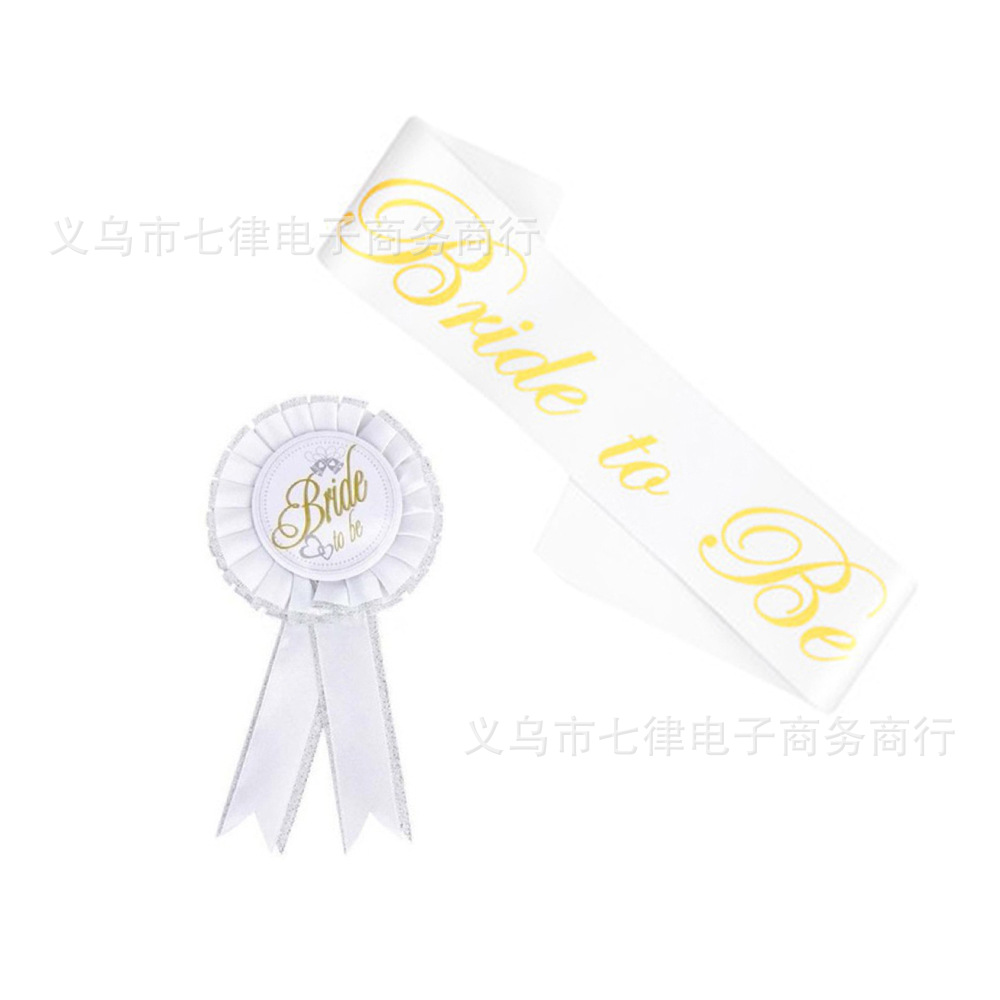 Novio a ser insignia de cinturón ceremonial Insignia de correa de hombro Novia de la despedida de soltero para ser insignia de cinturón ceremonial