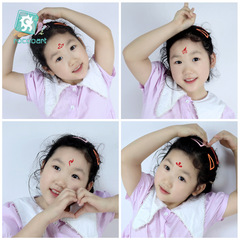 防水眉心貼通古裝影樓用額頭貼 兒童演出紋身貼紙 畢業表演眉心貼