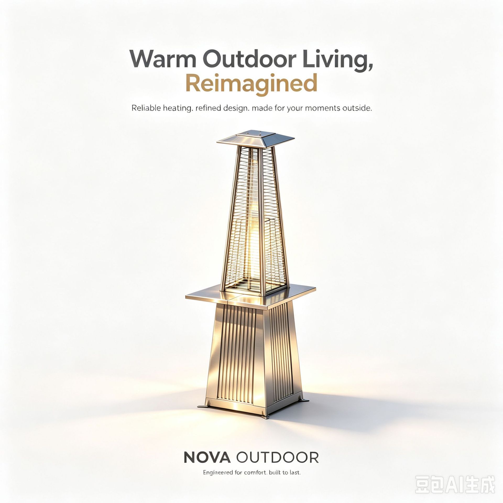 Special 4-piece large storage rack for tower-shaped outdoor heaters, large-capacity storage tray accessory for courtyard heating