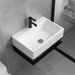 角型洗面器洗面器壁掛け式キャビネットセットトイレセラミック単孔洗面器小戸型洗面器