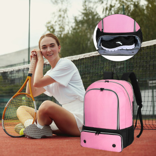 Customized Amazon Badminton Racket Bag Large Capacity Tennis Racket Storage Backpack with Shoe Compartment for Outdoor Sports