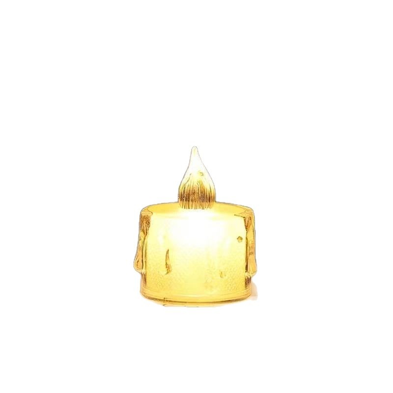Vela Electrónica LED de Cristal Plástico para Navidad y Fiestas