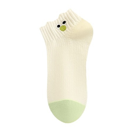Zhuji socks for women, cotton wholesale spring and summer new socks for women, cute cartoon embroidered short socks, absorb sweat and breathe