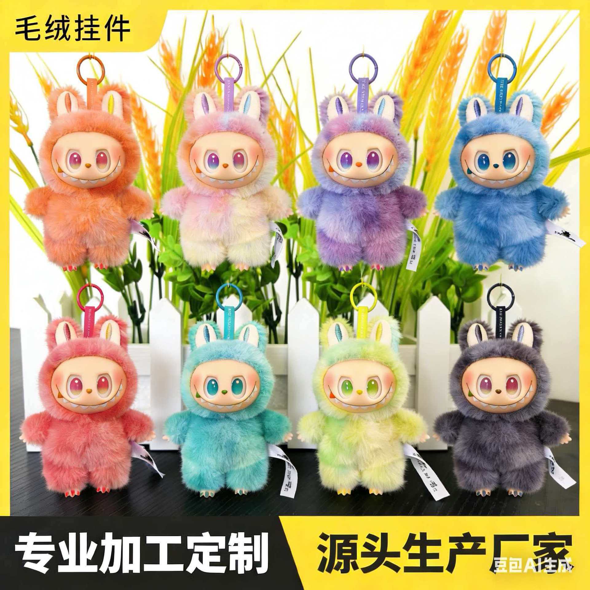 现货拉布布前方高能系列毛绒玩偶挂件公仔盲盒娃娃钥匙扣
