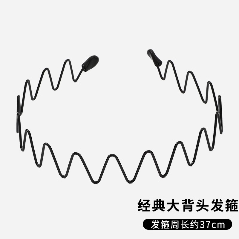 Men simple lavar la cara correa de pelo de verano clip de pelo deportivo ondas invisibles cabello de cabello no sujetar el cabello correa de cabello negro