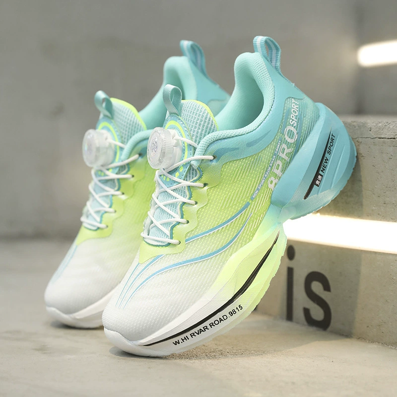 Детская обувь, спортивная обувь, баскетбольная обувь, кроссовки, для мальчиков и девочек, для студентов, градиентный цвет, легкая, удобная, без завязок, простая и повседневная.