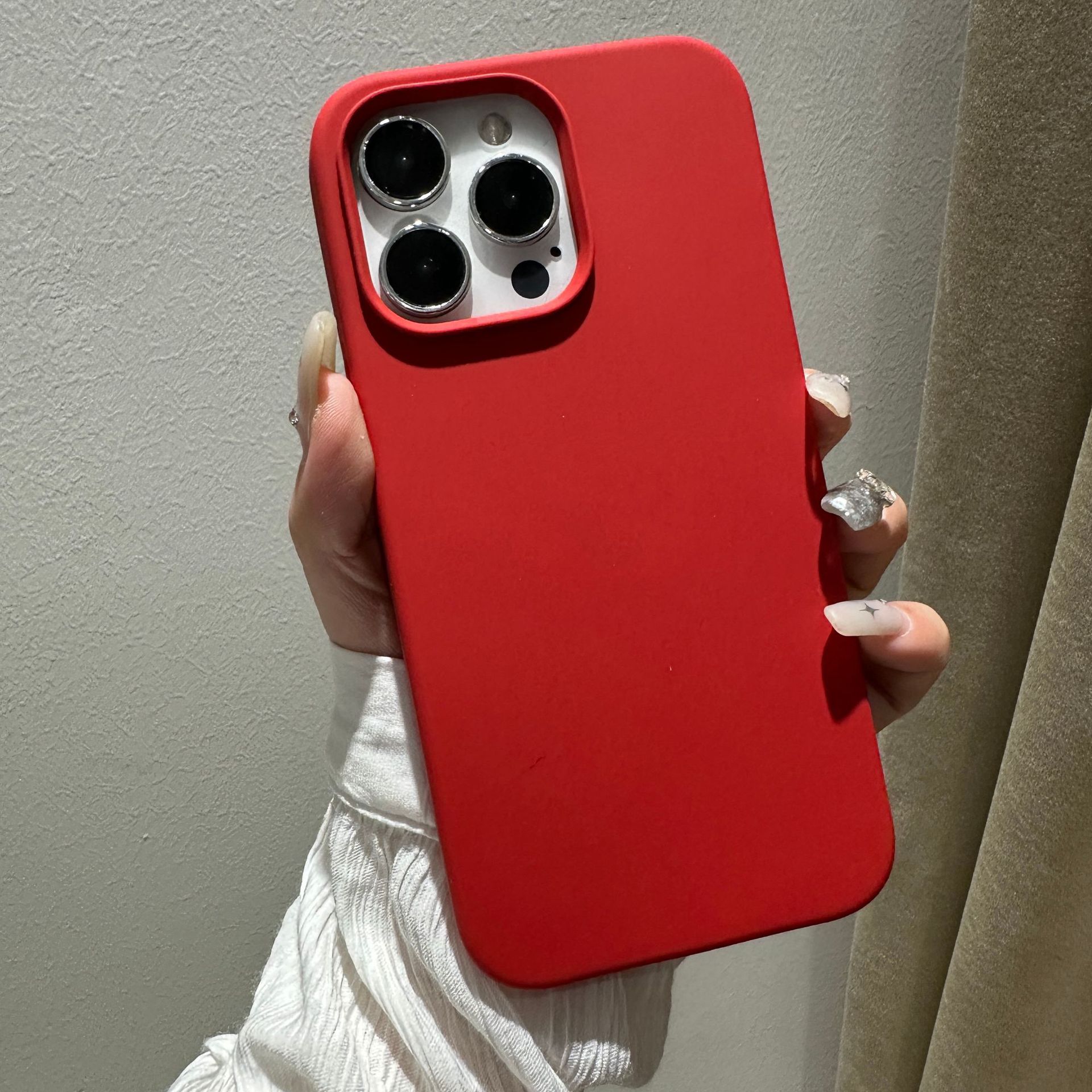 Adecuado para iphone12 funda de silicona líquida Apple 11pro piel sensación esmerilado 12max con LOGO pelusa teléfono caso