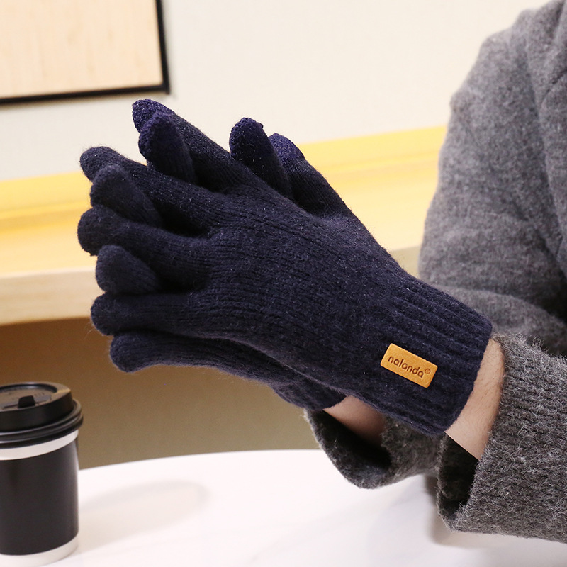 Winter keep warm travel sports knitted gloves for gym