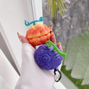 For Samsung buds 2 pro wireless Bluetooth headset protective case silicone stereo fruit Purple Orange live