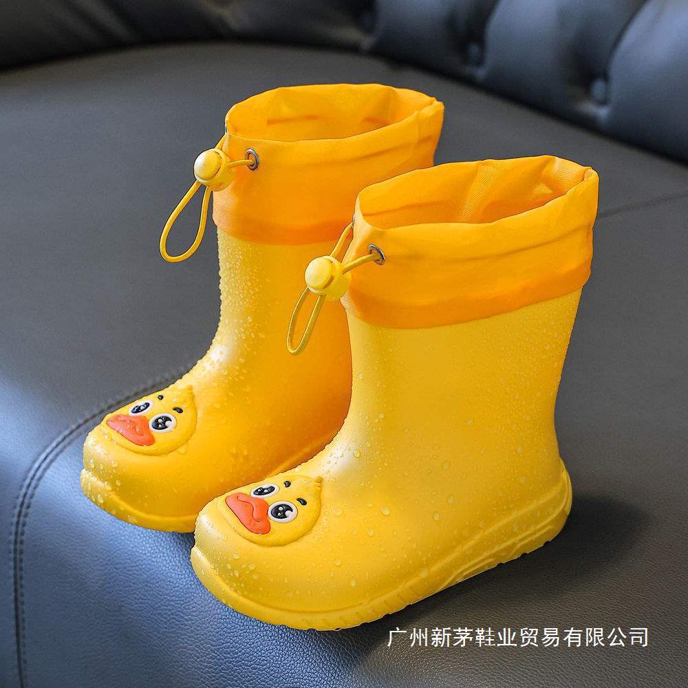 Children's Rain Boots Universal Children's Raincoat Non-Slip Children's Rain Boots Water Shoes Baby Men and Women Cute Cartoon Warm