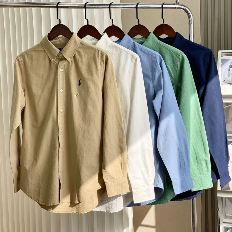 Export Cross-Border Rl Ralph Lauren Classic Pony Embroidered Oxford Cloth Shirt Couple's Shirt Export Cross-Border Rl Ralph Lauren Classic Pony Embroidered Oxford Cloth Shirt Couple's Shirt