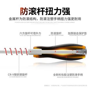 Keycon Jinkai Piercing Screwdriver CR-V Chrome Vanadium Steel Impact Screwdriver Head Cross