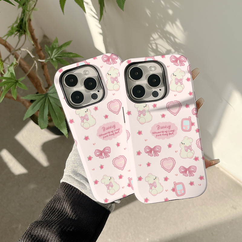 35g Weight iPhone Applicable Brands Phone Cases Classification Feilin Material Heart Shape, Bow Knot Pattern Cute, Sweet Style Feilin Heart Shape Bow Knot Cute Sweet Phone Cases Phone Accessories 5