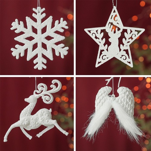 [Gangheng] Creative crafts Christmas tree home decoration accessories snowflake angel wings elk pendant pendant