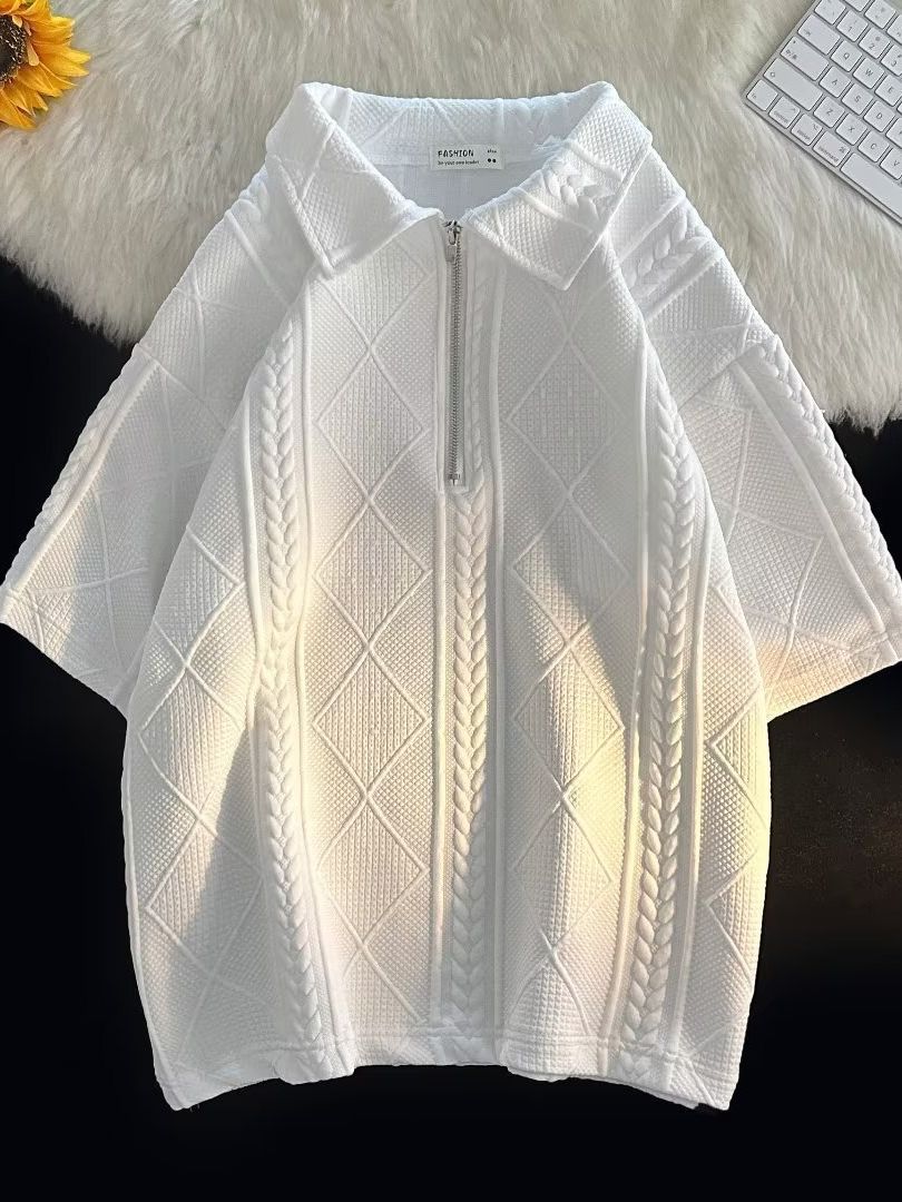 2023 estilo de verano de Hong Kong estilo coreano traje deportivo niños sueltos camiseta estudiante de manga corta simple pantalones recortados de alto sentido