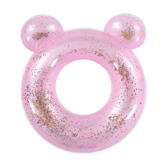 Direct Manufacturer Sales Thickened Children's Swim Ring Underarm Life Vest Swan Sparkling Circle Pink 3D Baby Swim Ring