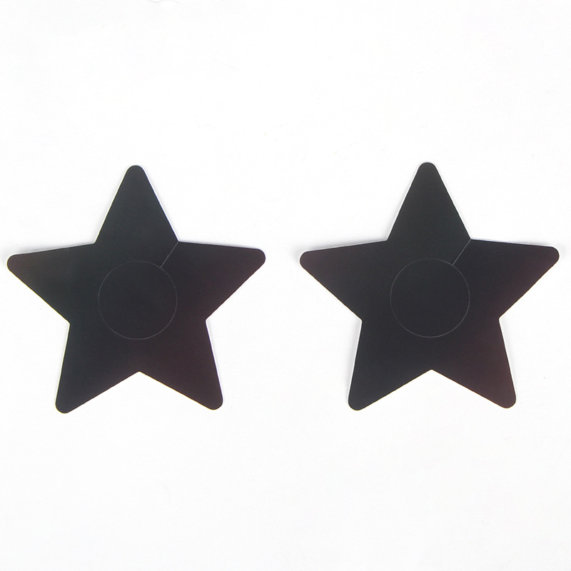 Inventario sin marcas de color ultravioleta sexy pasta de pecho láser de estrella desechable pasta de pecho de color sensible a la temperatura pasta de pecho