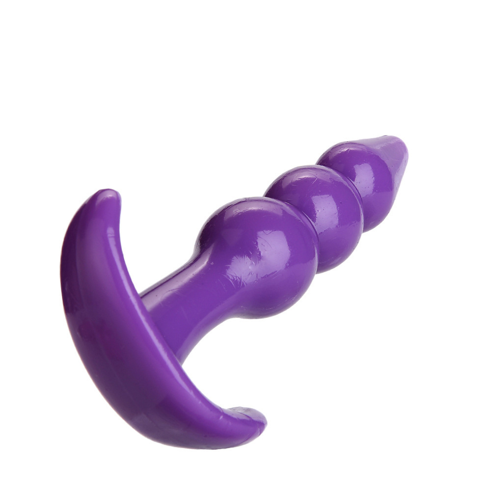 Mini TPE Anal Plug Set with Beaded Design, Pink and Black Options — detail image 11