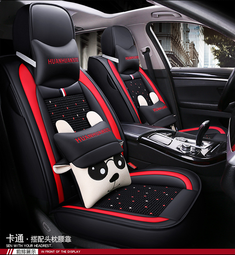 Cross-Border Foreign Trade All-Season Universal 23 New Models Full Coverage Car Interior Five-Piece Set Internet Celebrity Goddess Style Special Seat Cover for Summer